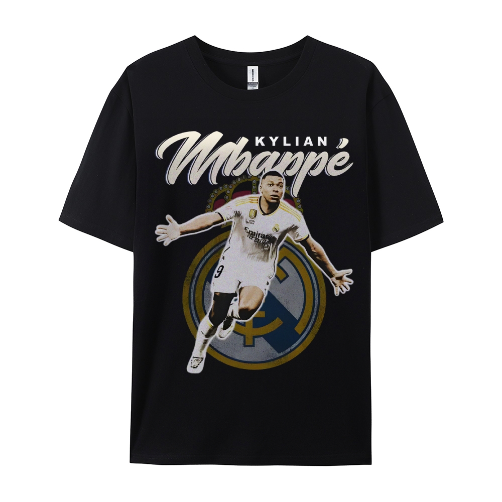 Unisex-Adult Ultra Cotton Washed T-Shirt Graphic  MBAPPE - REAL MADRID TEE 