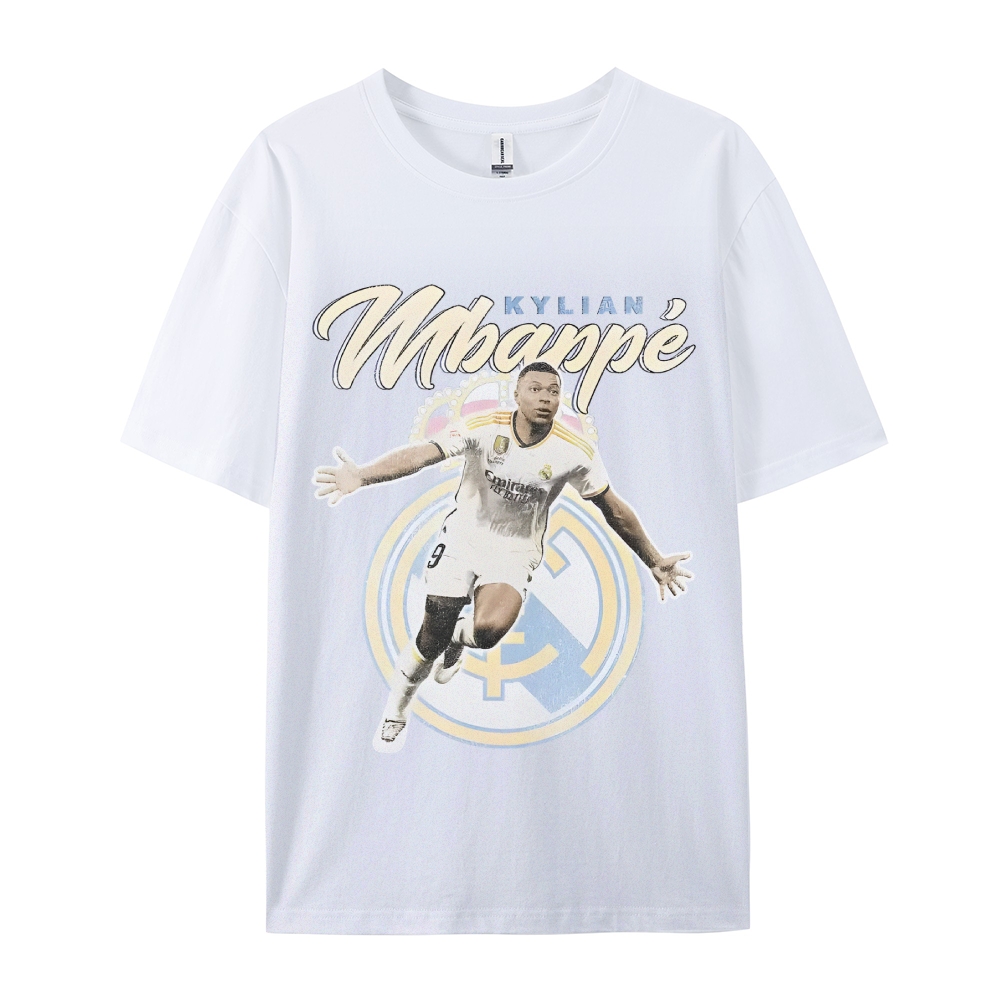 Unisex-Adult Ultra Cotton Washed T-Shirt Graphic  MBAPPE - REAL MADRID TEE 