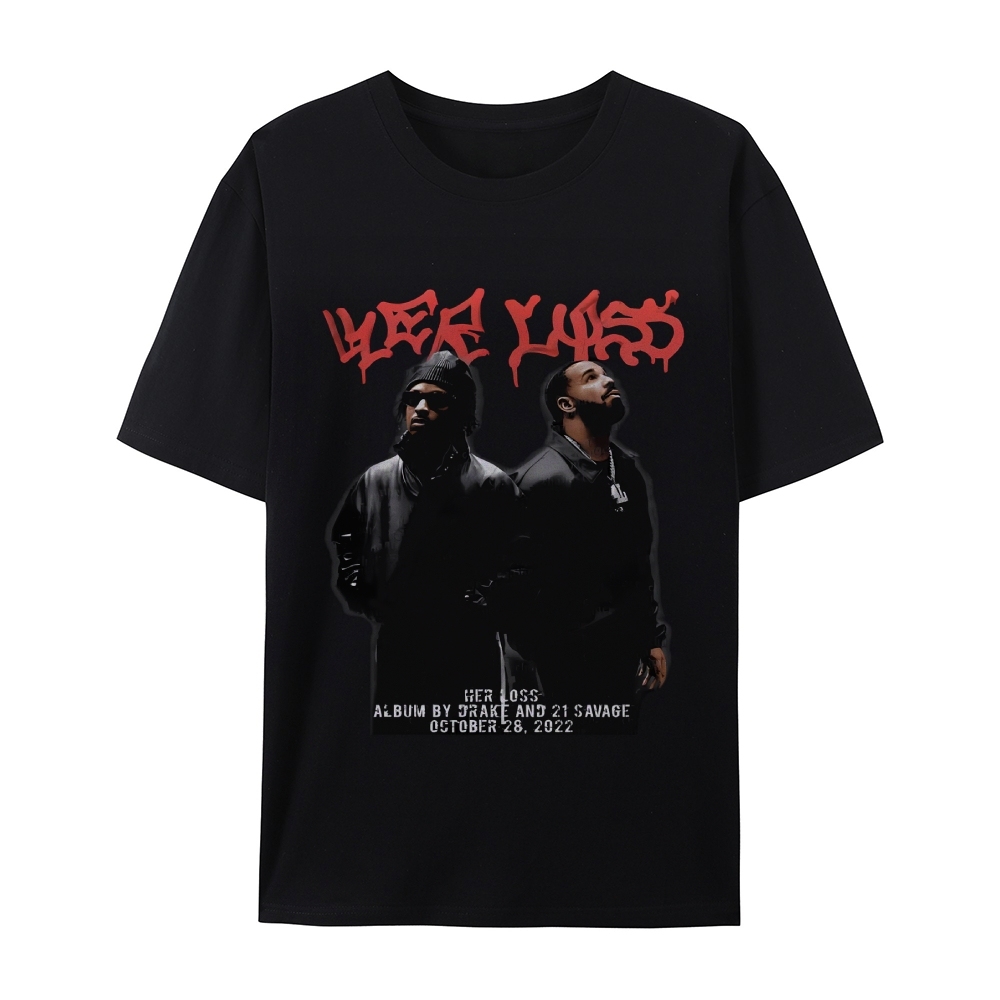 T-Shirt 21 Savage & Drake TEE Casual Short Sleeve Rap Music | TIDESENC