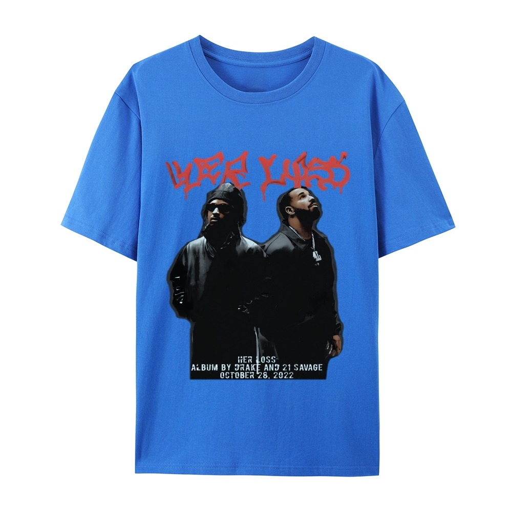 T-Shirt  21 Savage & Drake TEE Casual Short Sleeve Rap Music | TIDESENCE