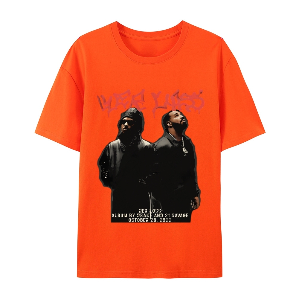 T-Shirt  21 Savage & Drake TEE Casual Short Sleeve Rap Music | TIDESENCE