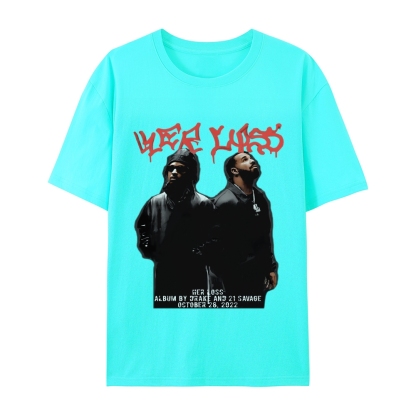 T-Shirt  21 Savage & Drake TEE Casual Short Sleeve Rap Music | TIDESENCE