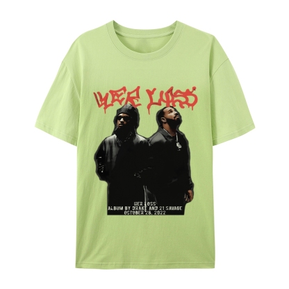 T-Shirt  21 Savage & Drake TEE Casual Short Sleeve Rap Music | TIDESENCE
