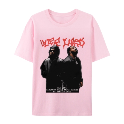 T-Shirt  21 Savage & Drake TEE Casual Short Sleeve Rap Music | TIDESENCE