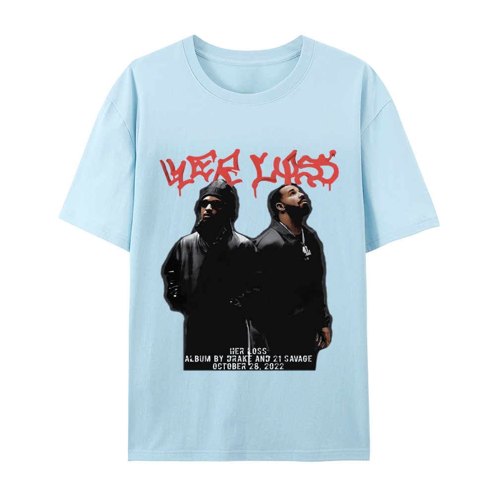 T-Shirt  21 Savage & Drake TEE Casual Short Sleeve Rap Music | TIDESENCE