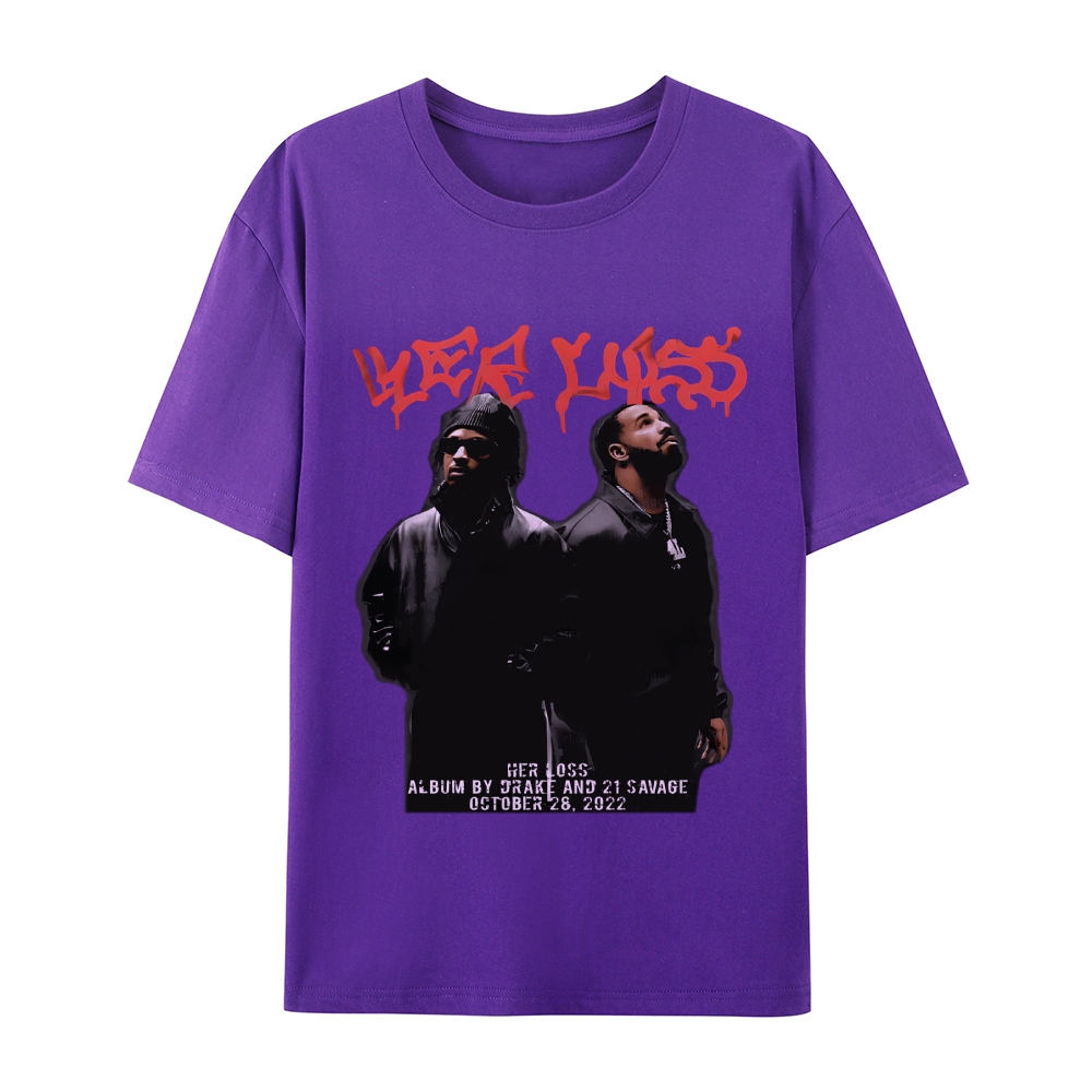 T-Shirt  21 Savage & Drake TEE Casual Short Sleeve Rap Music | TIDESENCE