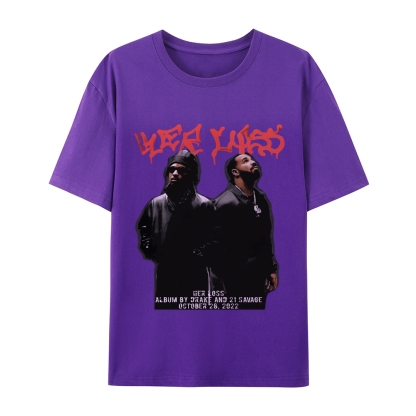 T-Shirt  21 Savage & Drake TEE Casual Short Sleeve Rap Music | TIDESENCE