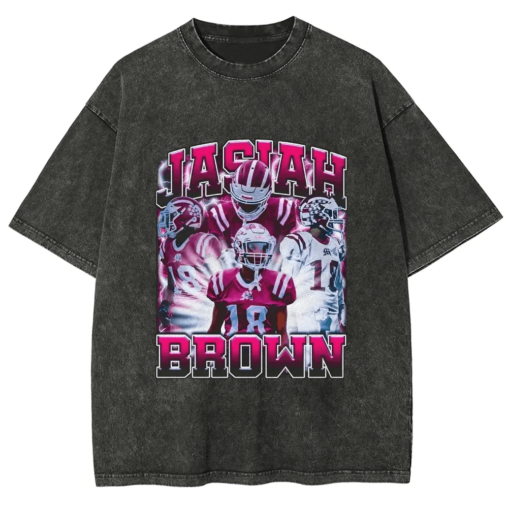 T-Shirt Jasiah Brown Unisex Regular Fit Heavy Cotton Tee | TIDESENCE
