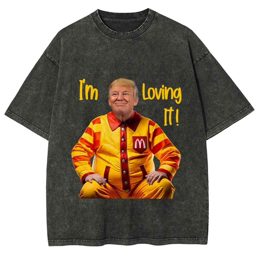 Unisex Regular Fit T-Shirt Figured TRUMP Oversize Washable