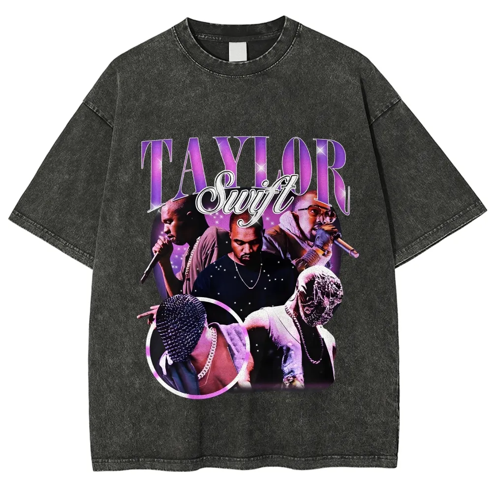 T-Shirt KANYE Unisex Casual Washed Daily Sports & Outdoor | TIDESENCE