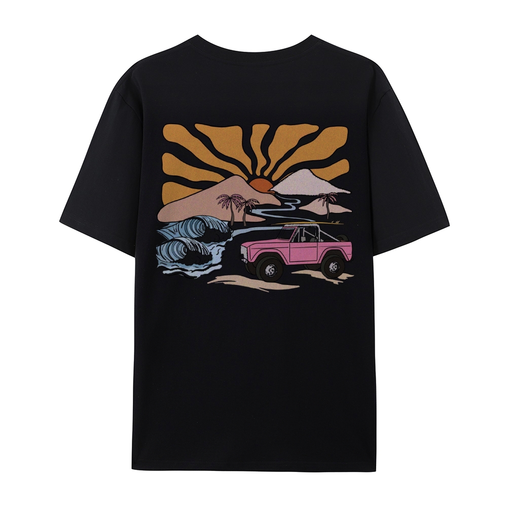 Unisex Surf Beach Casual Short Sleeve T-Shirt