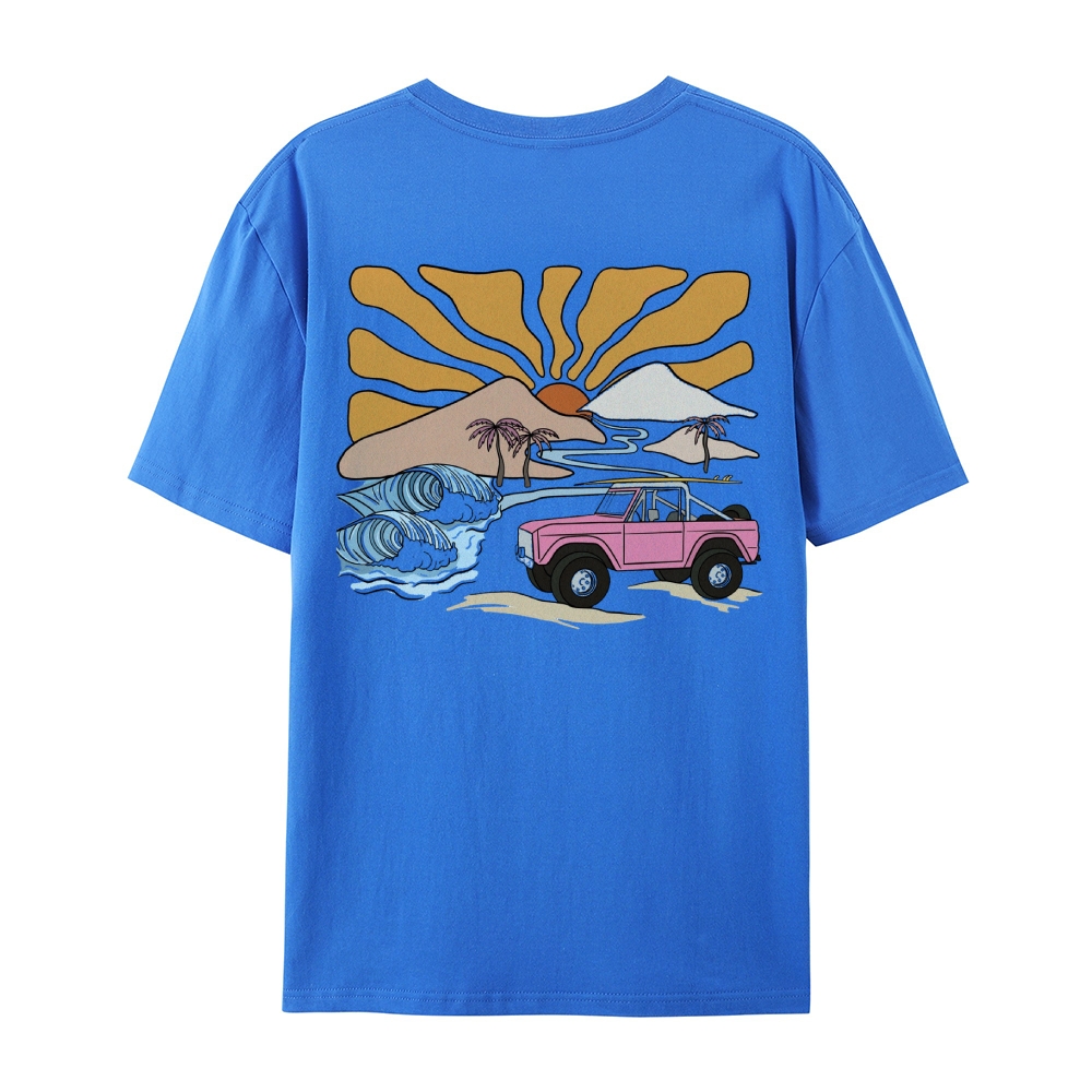 Unisex Surf Beach Casual Short Sleeve T-Shirt