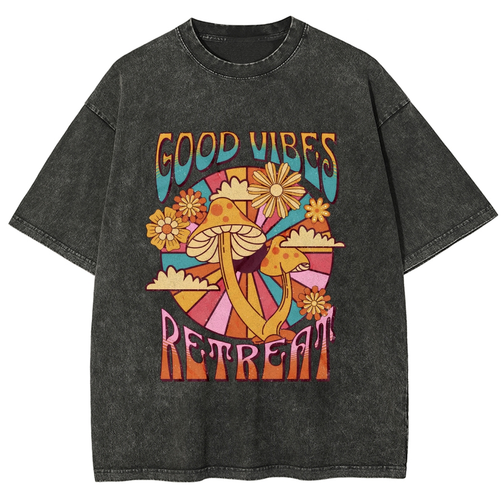 Washed T-Shirt | Unisex Casual Short Sleeve |  TIDESENCE