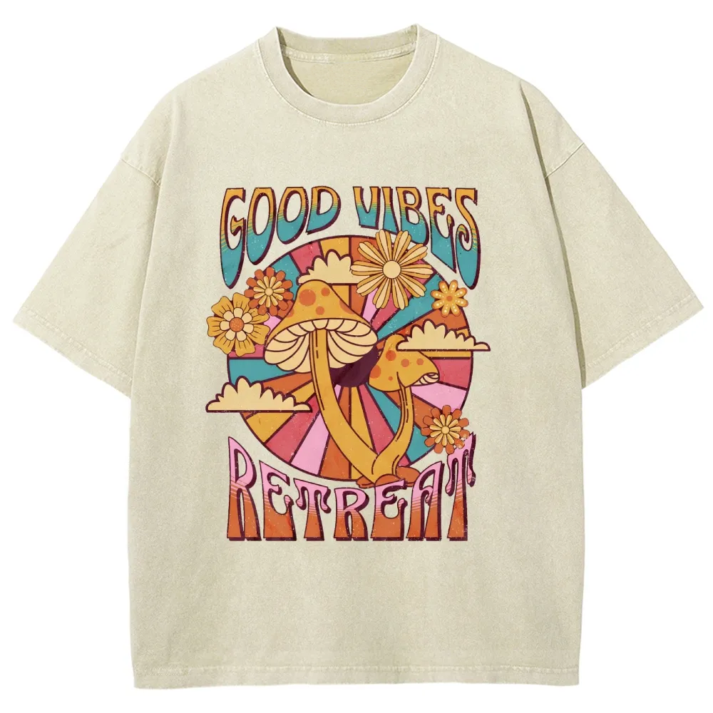 Washed T-Shirt | Unisex Casual Short Sleeve |  TIDESENCE