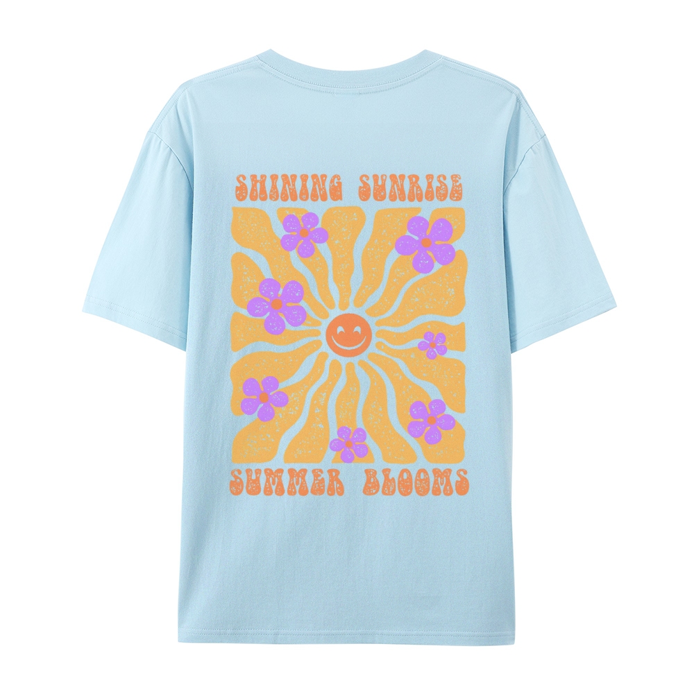 Cotton T-Shirt | Hippie Sun Unisex Fit | TIDESENCE