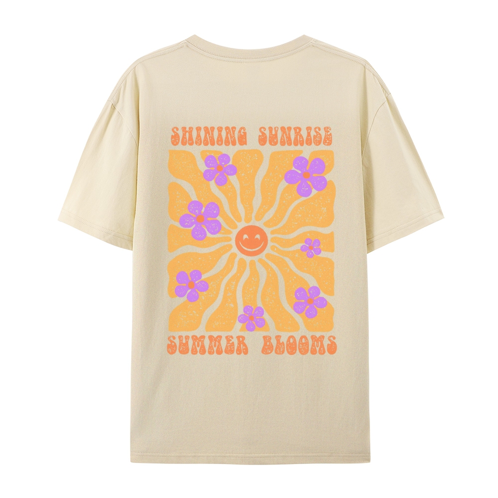 Cotton T-Shirt | Hippie Sun Unisex Fit | TIDESENCE