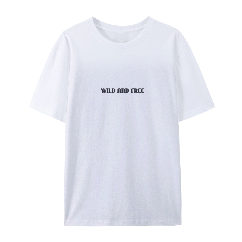 Cotton T-Shirt | Wild and Free Casual Short Sleeve TEE | TIDESENCE