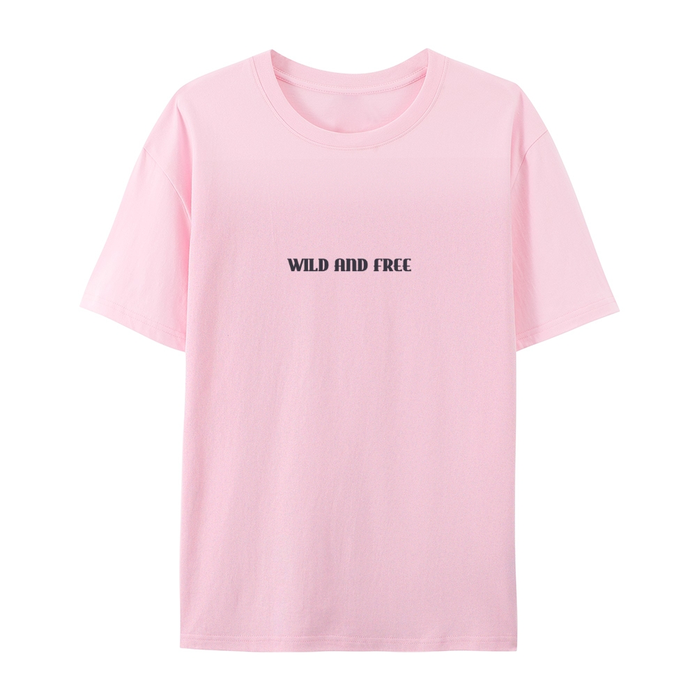 Cotton T-Shirt | Wild and Free Casual Short Sleeve TEE | TIDESENCE