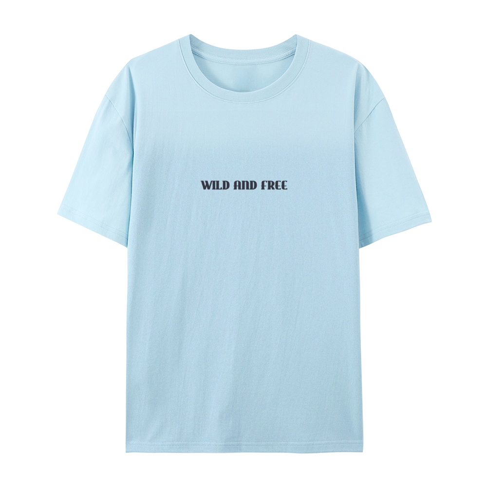 Cotton T-Shirt | Wild and Free Casual Short Sleeve TEE | TIDESENCE