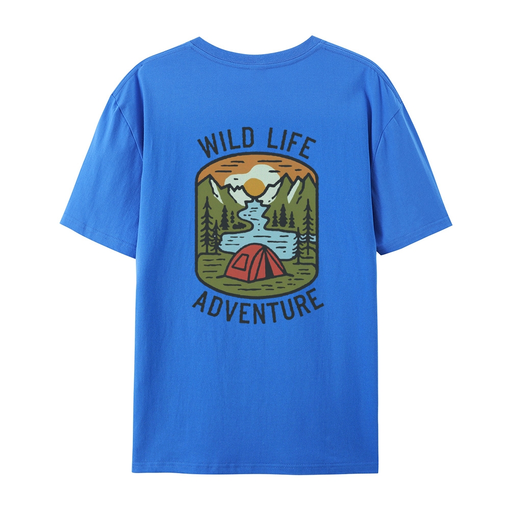 Cotton T-Shirt | Wild Life Adventure Casual Short Sleeve TEE | TIDESENCE