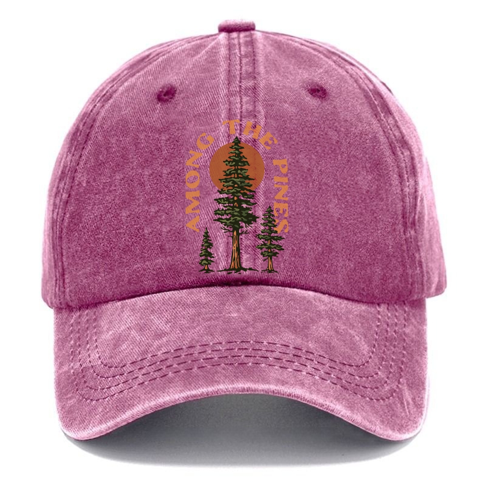 Baseball Cap | Forest Among The Pines Vintage Washed Cap | TIDESENCE