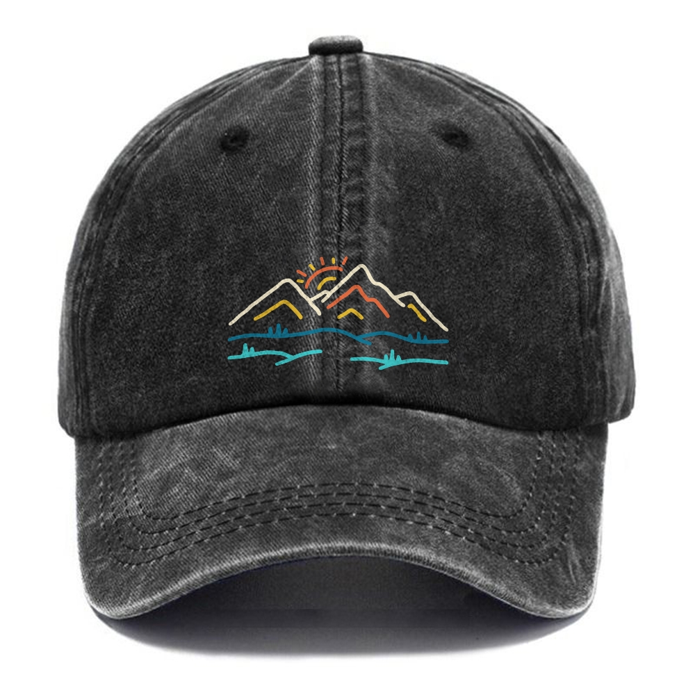 Baseball Cap | Landscape Unisex Vintage Casual Washed Cap | TIDESENCE