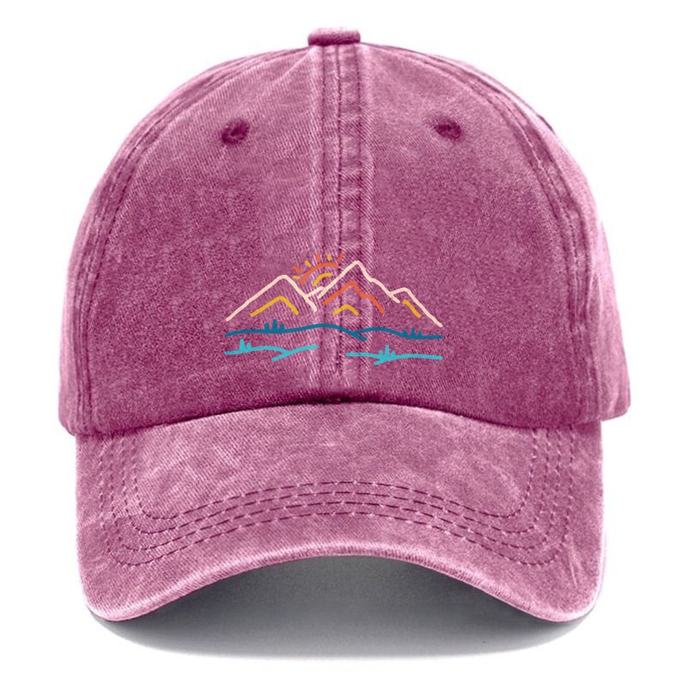 Baseball Cap | Landscape Unisex Vintage Casual Washed Cap | TIDESENCE