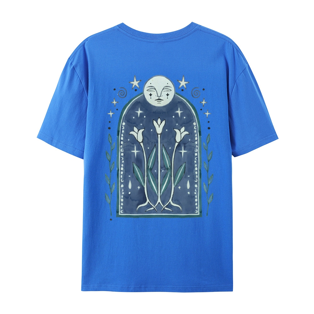Cotton T-Shirt | Hippie Sun Casual Short Sleeve TEE | TIDESENCE
