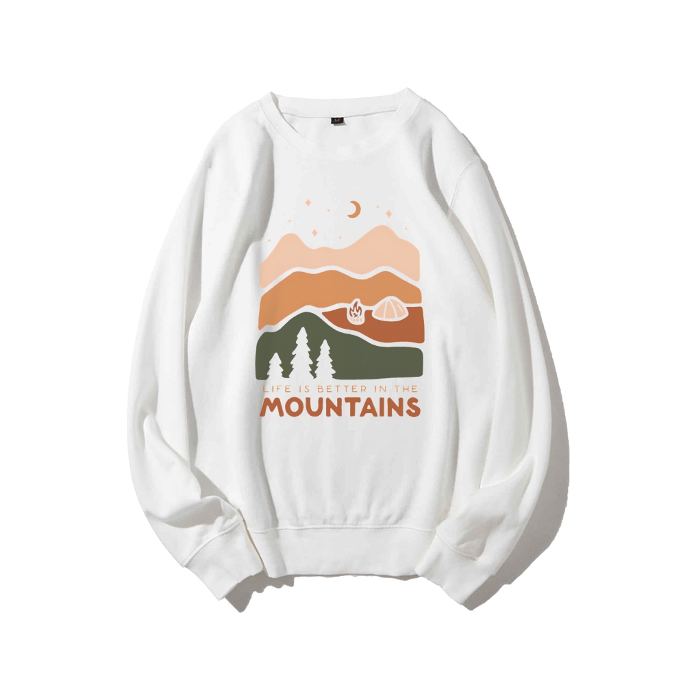Sweatshirt | Landscape Mountains Casual Crewneck Sweatshirt | TIDESENC