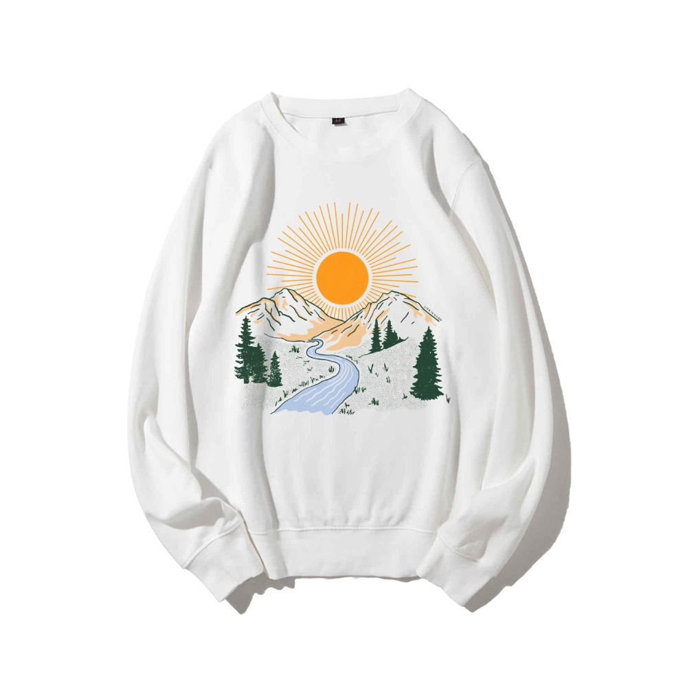 Sweatshirt | Landscape Casual Crewneck Sweatshirt | TIDESENCE
