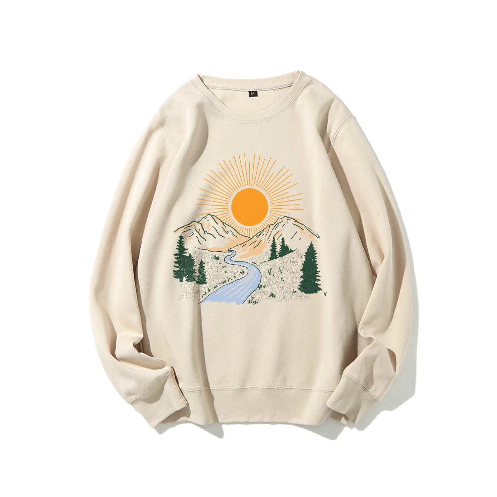 Sweatshirt | Landscape Casual Crewneck Sweatshirt | TIDESENCE