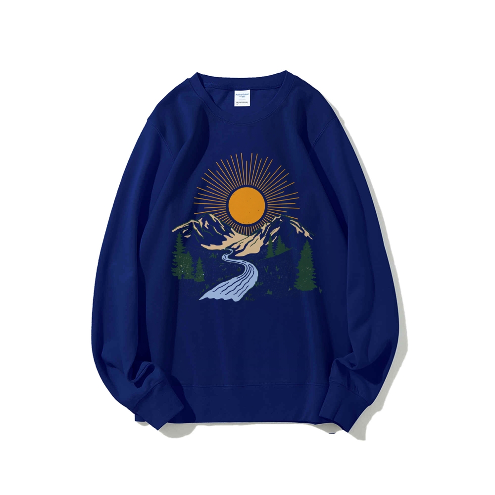 Sweatshirt | Landscape Casual Crewneck Sweatshirt | TIDESENCE