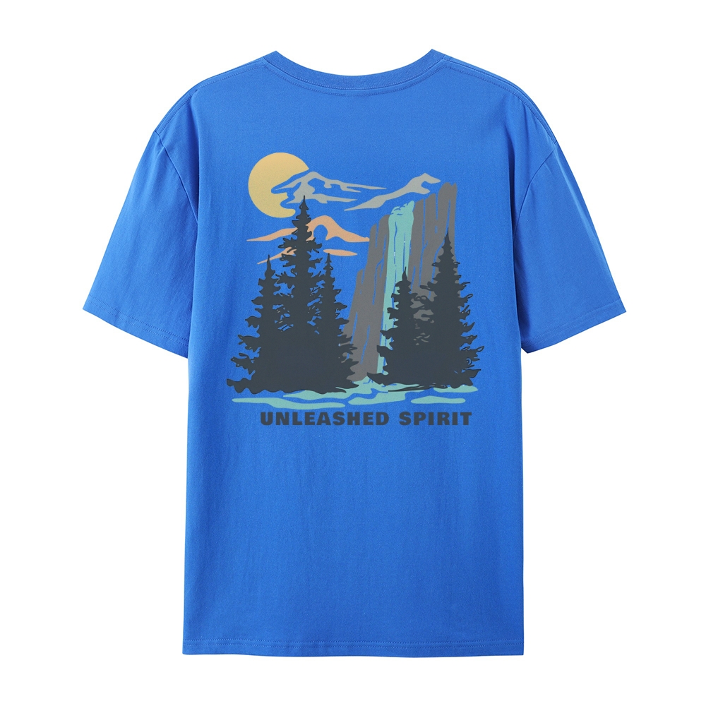 Cotton T-Shirt | Unleashed Spirit Casual Short Sleeve TEE | TIDESENCE