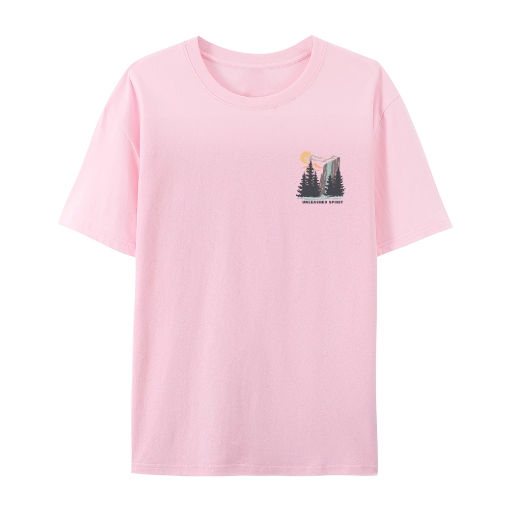 Cotton T-Shirt | Unleashed Spirit Casual Short Sleeve TEE | TIDESENCE