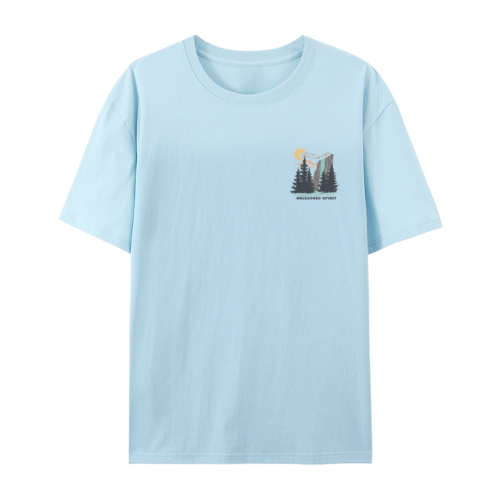 Cotton T-Shirt | Unleashed Spirit Casual Short Sleeve TEE | TIDESENCE