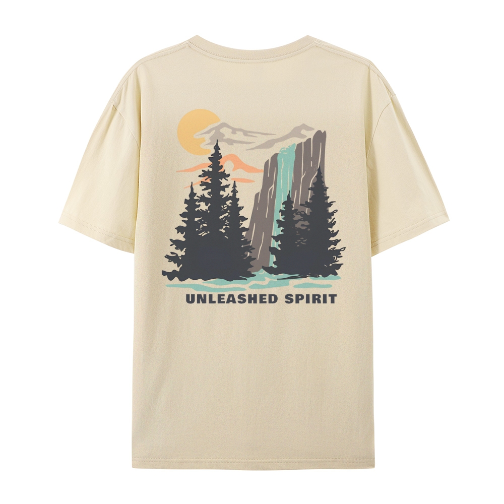 Cotton T-Shirt | Unleashed Spirit Casual Short Sleeve TEE | TIDESENCE