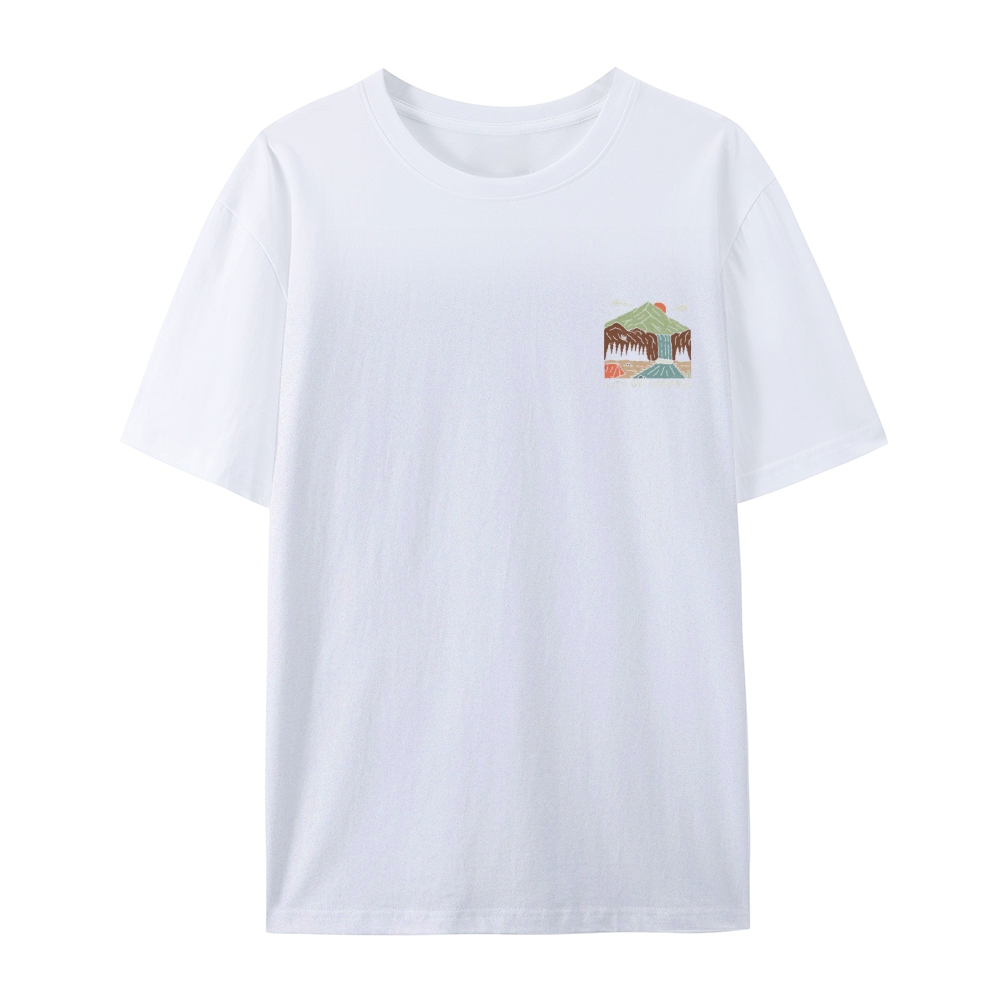 Cotton T-Shirt | Forest Camping Casual Short Sleeve TEE | TIDESENCE