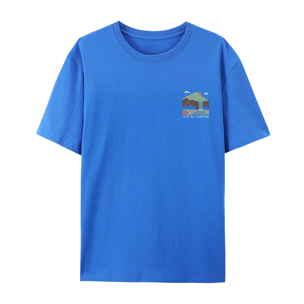 Cotton T-Shirt | Forest Camping Casual Short Sleeve TEE | TIDESENCE