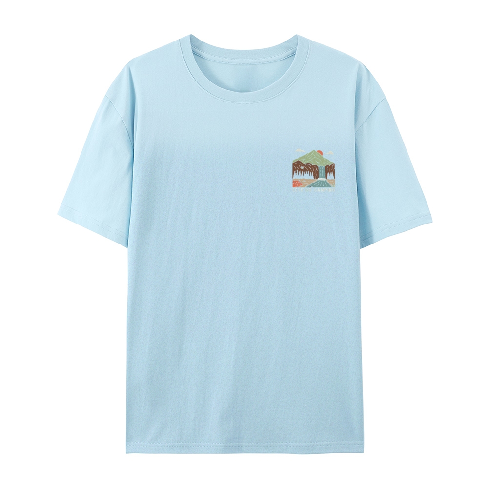 Cotton T-Shirt | Forest Camping Casual Short Sleeve TEE | TIDESENCE