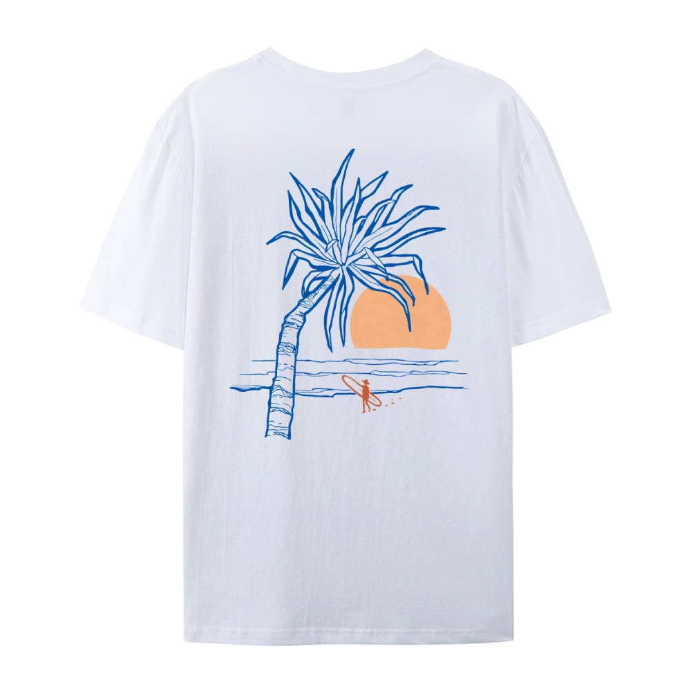 Cotton T-Shirt | Surf Casual Short Sleeve TEE | TIDESENCE