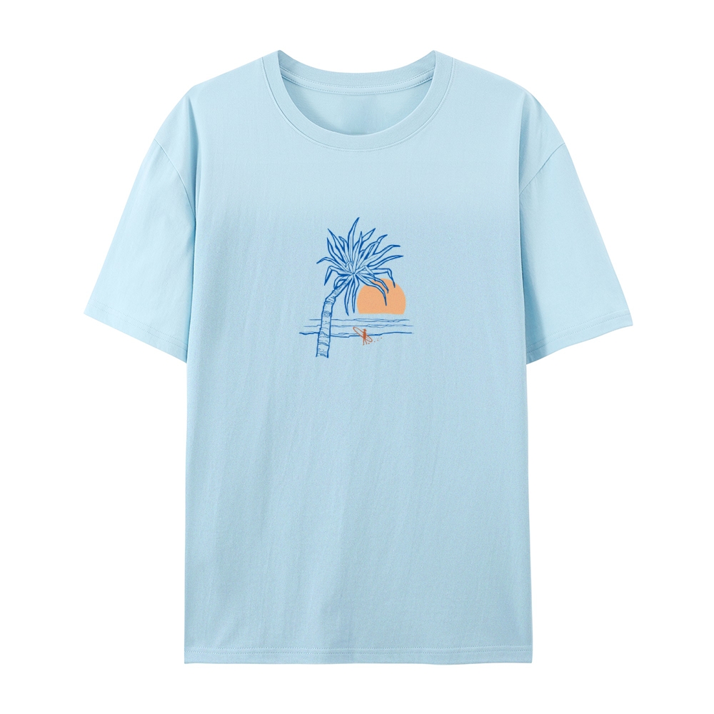 Cotton T-Shirt | Surf Casual Short Sleeve TEE | TIDESENCE