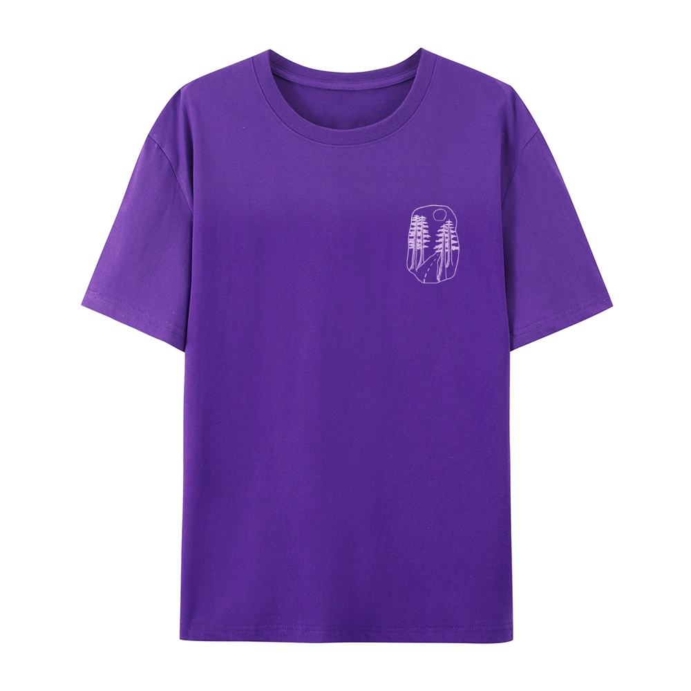 Cotton T-Shirt | Forest Casual Short Sleeve TEE | TIDESENCE