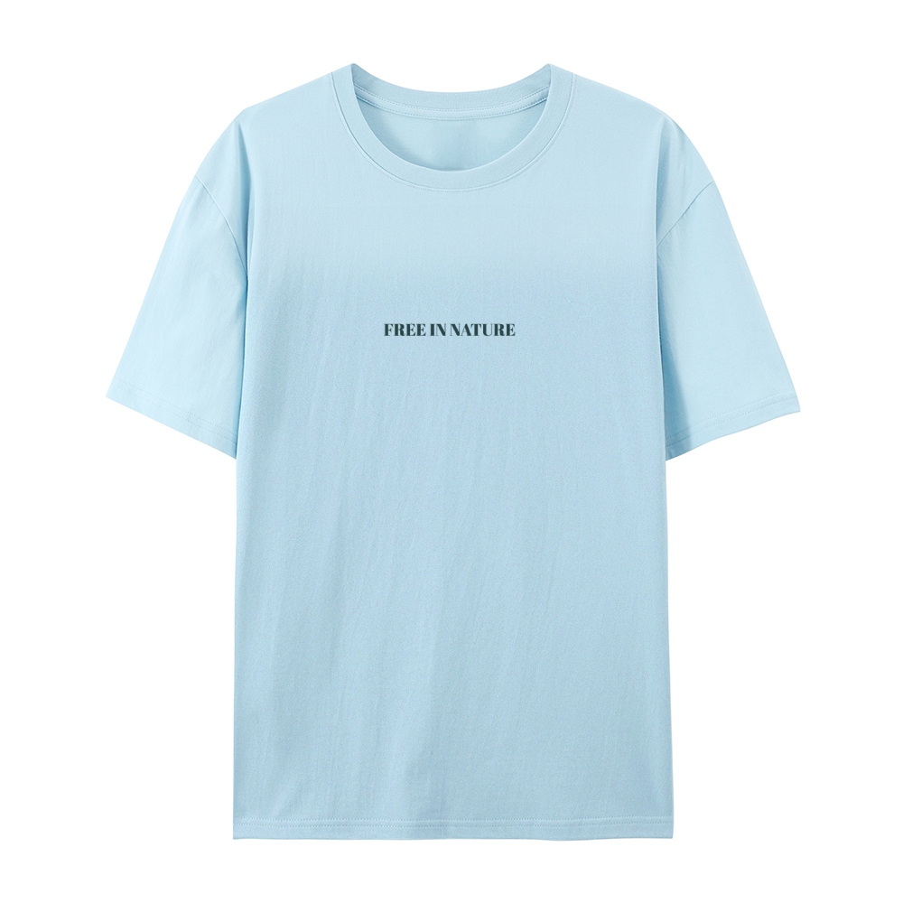 Cotton T-Shirt | Forest Free In Nature Casual Short Sleeve TEE | TIDES