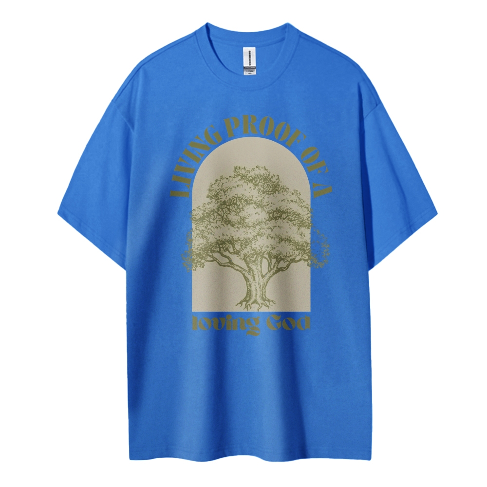 Cotton T-Shirt | Forest Living Proof Of A Loving God | TIDESENCE