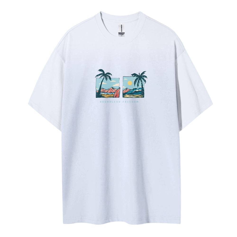 Cotton T-Shirt | Surf Boundless Freedom | TIDESENCE