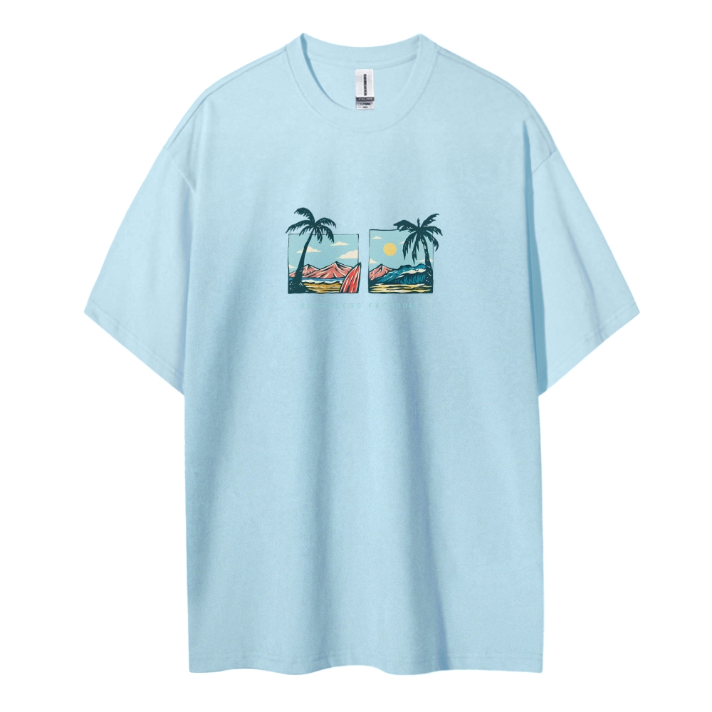 Cotton T-Shirt | Surf Boundless Freedom | TIDESENCE