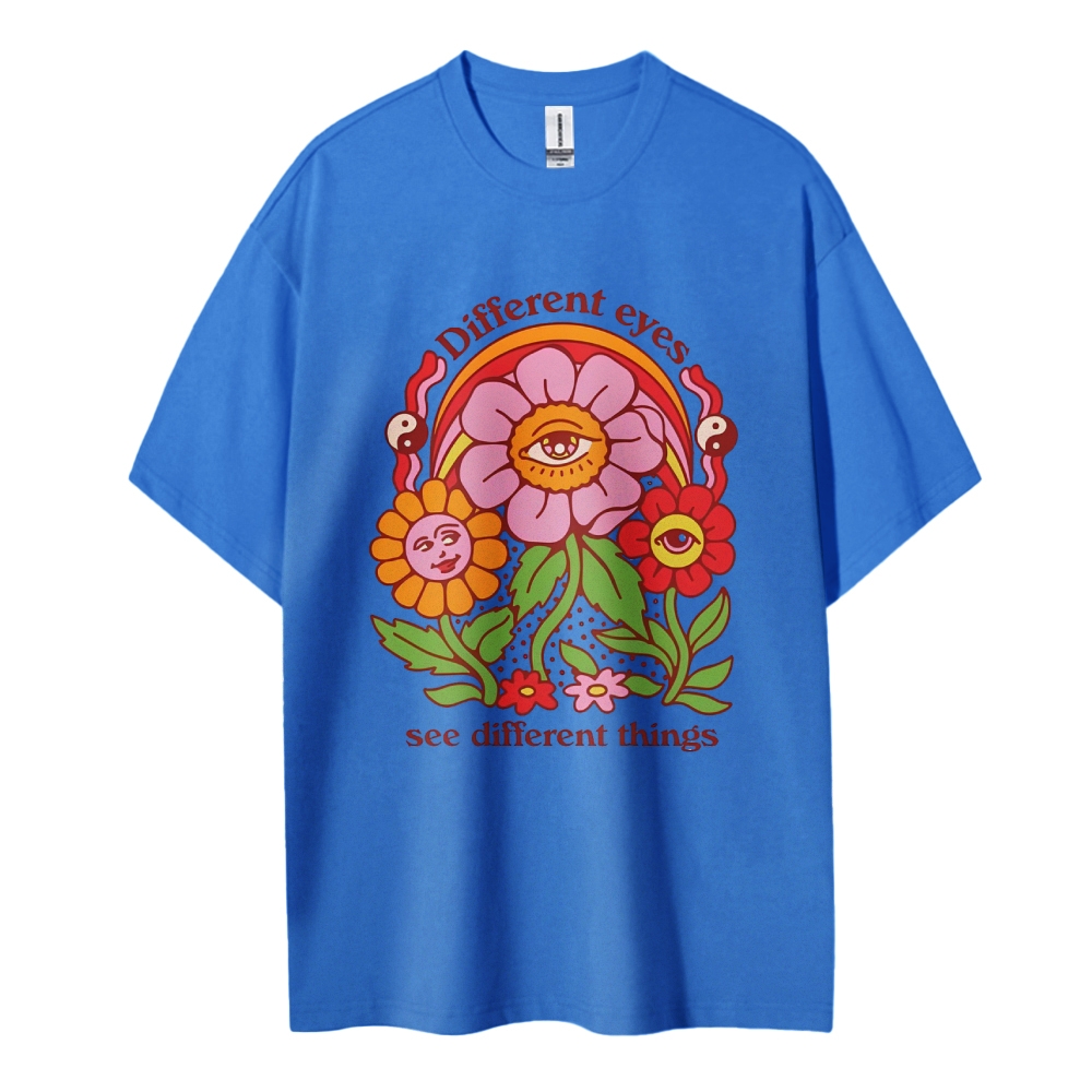 Cotton T-Shirt | Different Eyes See Different Things | TIDESENCE