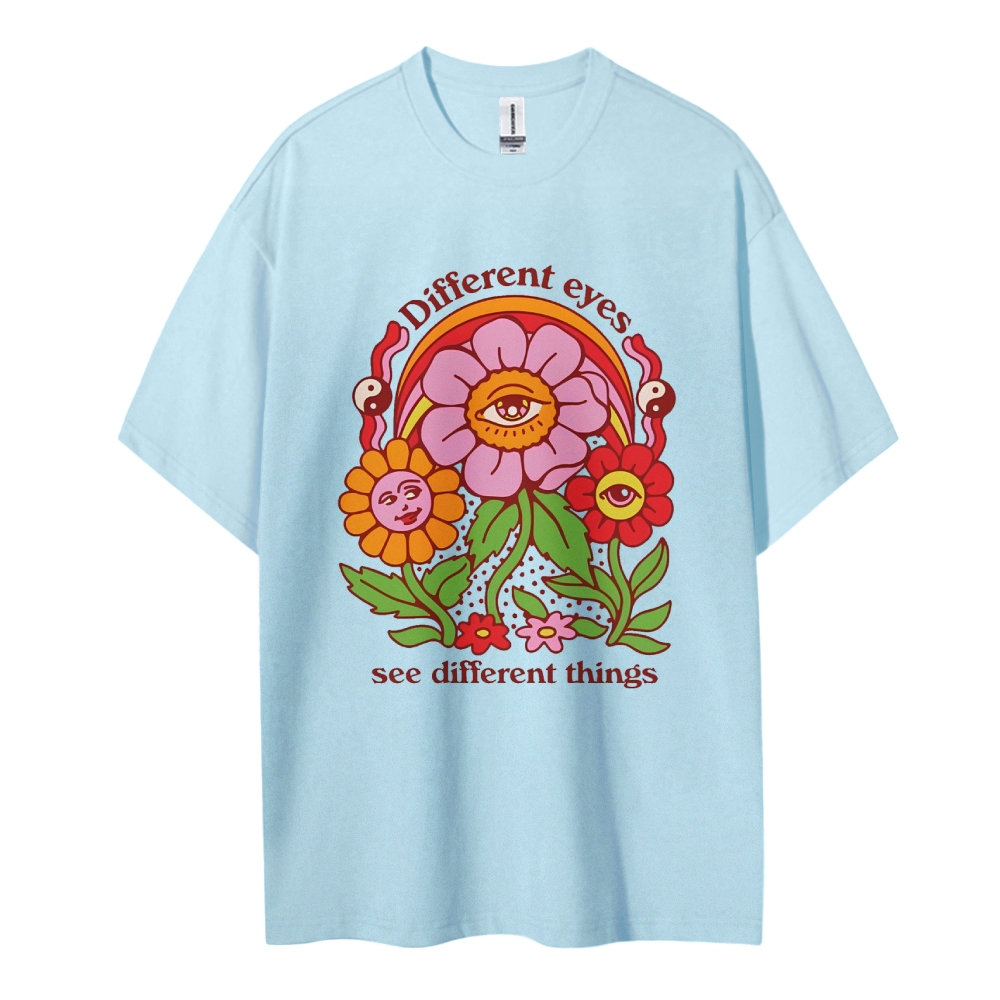 Cotton T-Shirt | Different Eyes See Different Things | TIDESENCE