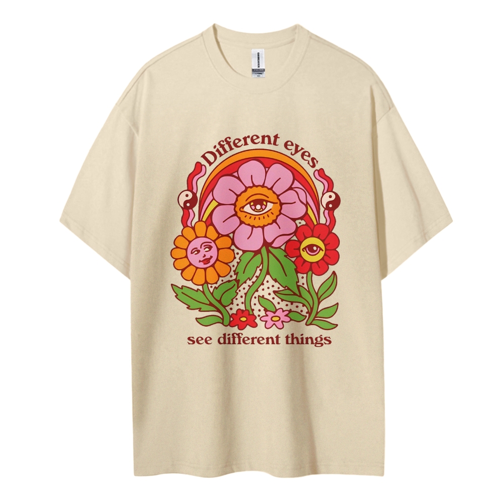 Cotton T-Shirt | Different Eyes See Different Things | TIDESENCE