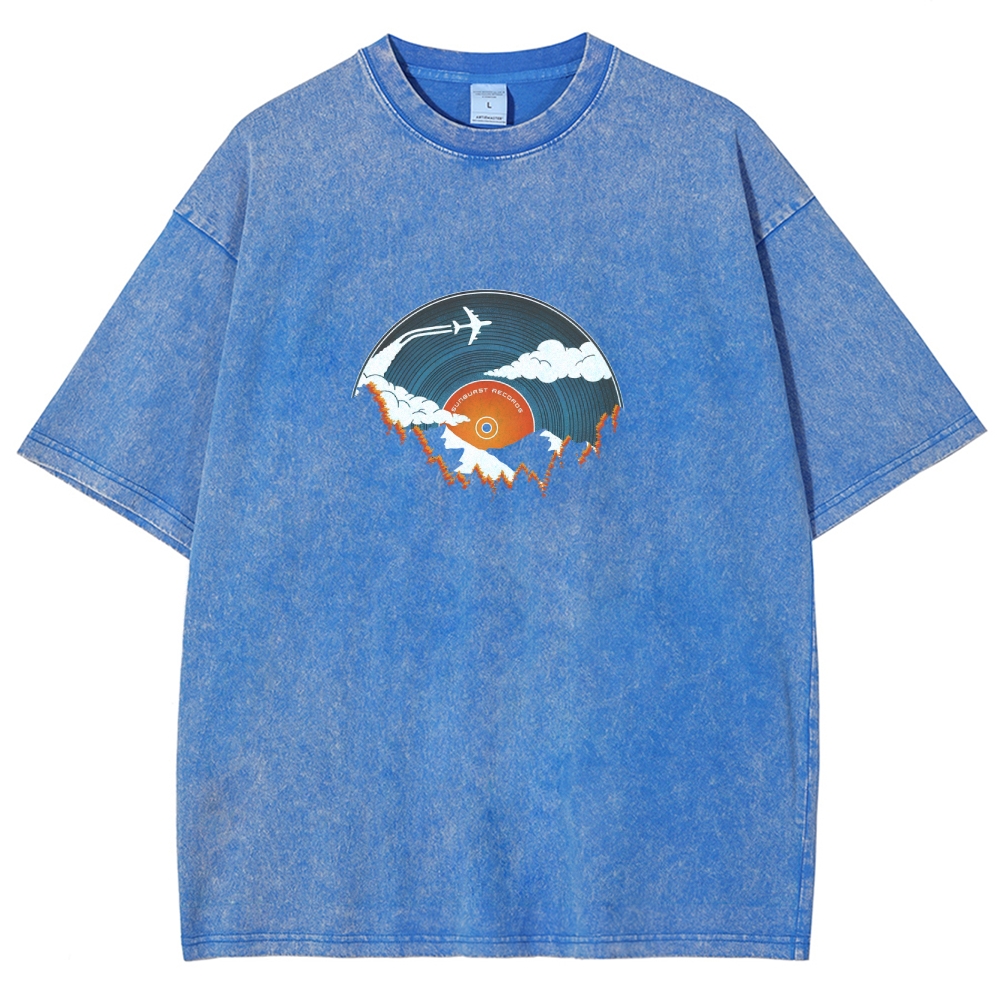 Washed T-Shirt | Landscape Unisex Fit Super Soft | TIDESENCE